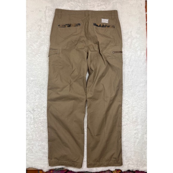 Columbia Lock N' Load Ripstop Khaki Camo Cargo Pant Mens 36x30 Y2K 90s wide leg - Picture 2 of 10